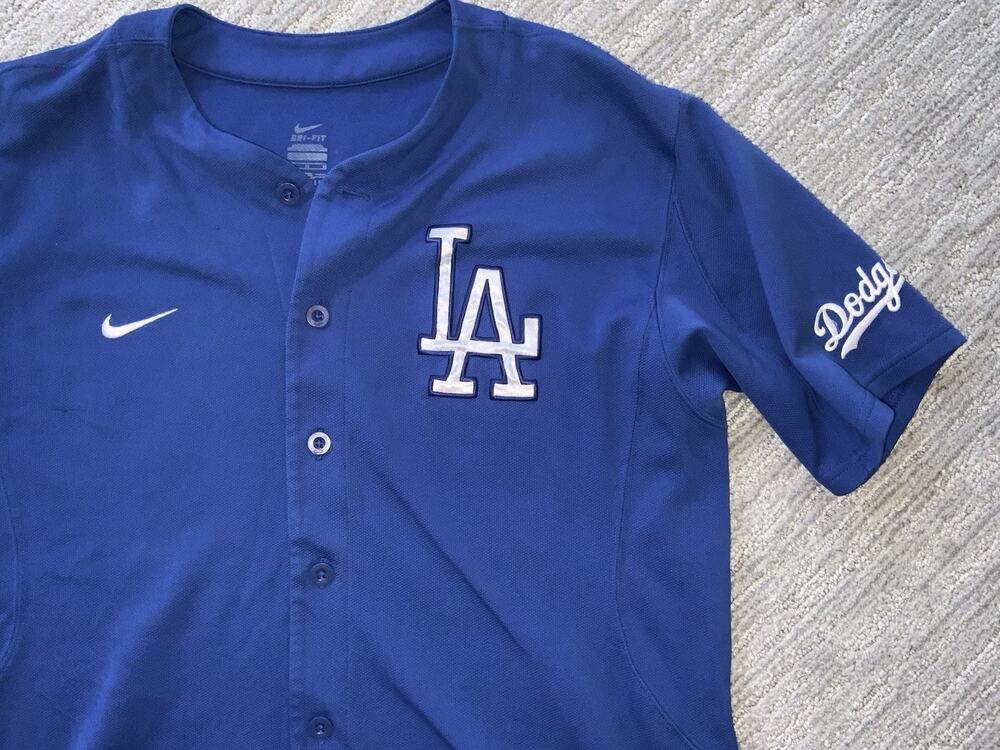 Nike Vintage Dri Fit Black Label MED Los Angeles Dodgers Jersey